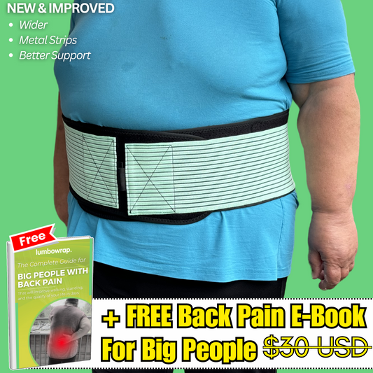 Lumbowrap® - The Plus-Size Lower Back & Hip Wrap For Big People For Sciatica, Arthritis, Herniated Discs, and General Hip & Lower Back Pain