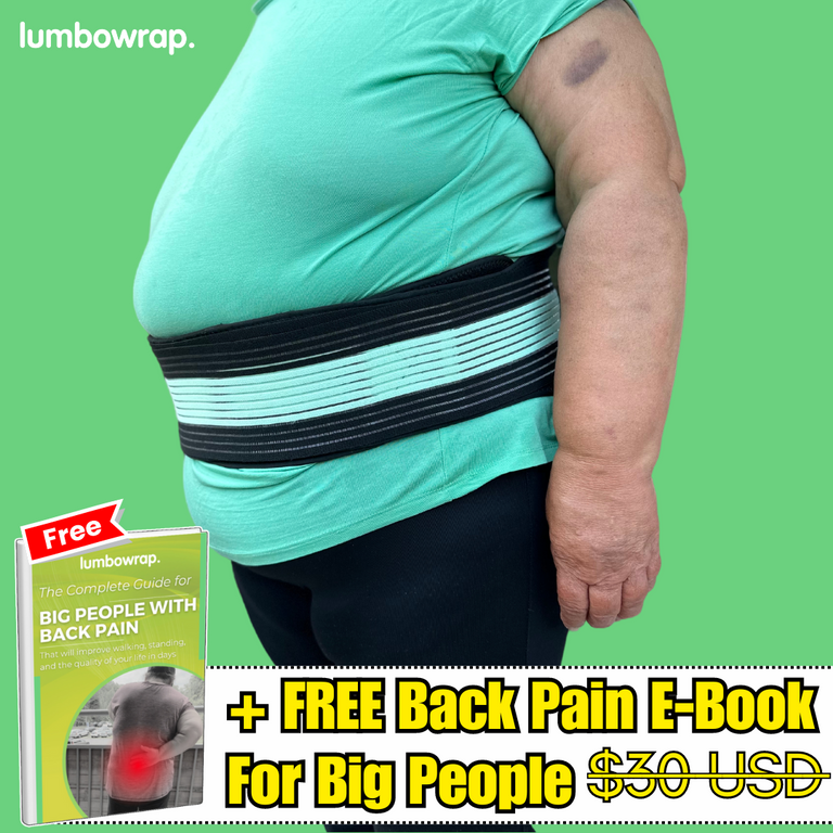 Lumbowrap® - The Plus-Size Hip & Lower Back Wrap For Big People Who Can't Walk Or Stand Up For Long Periods